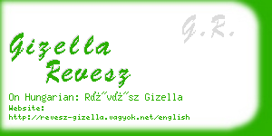 gizella revesz business card